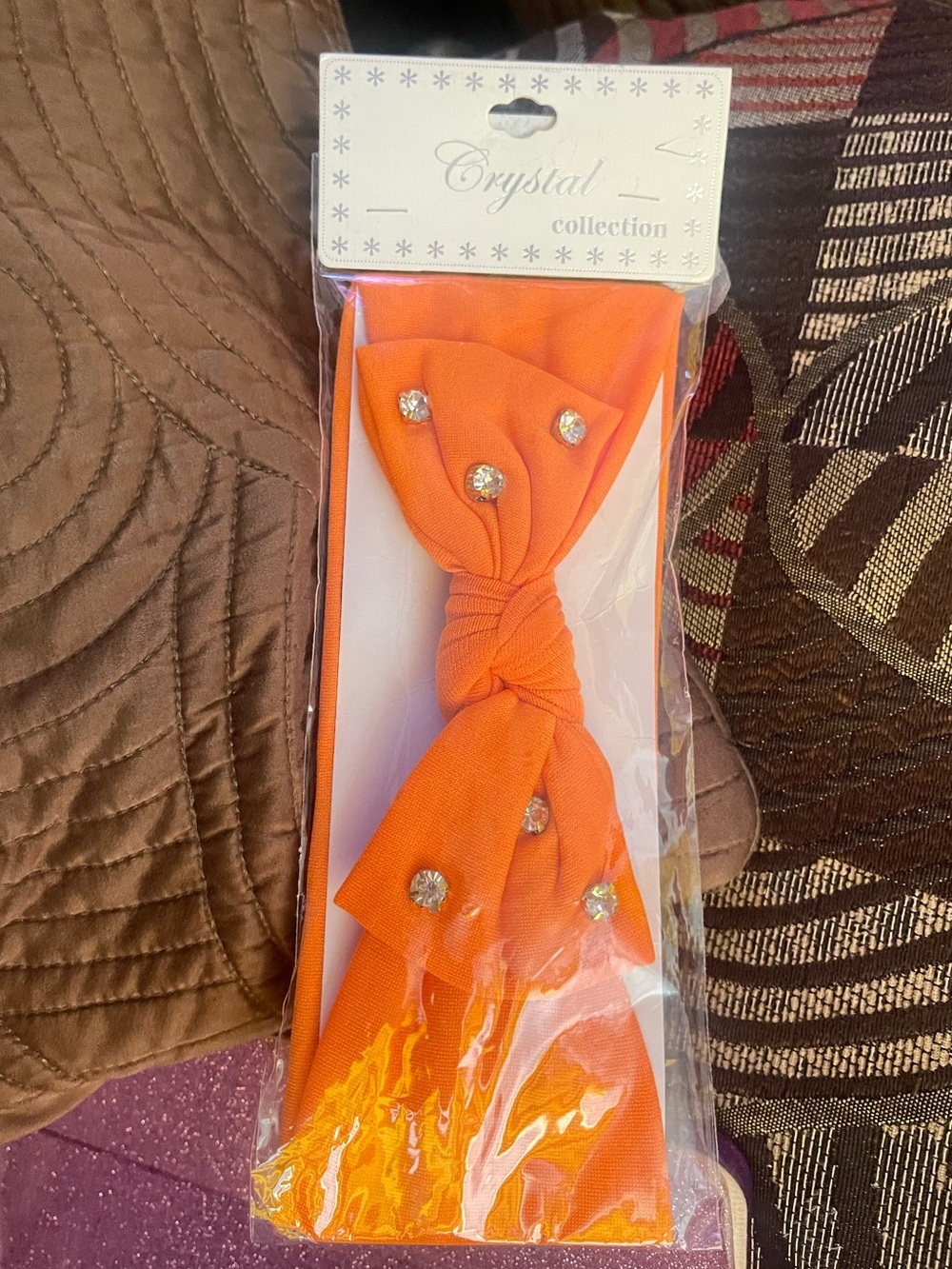 Orange Bow Hair Accessory